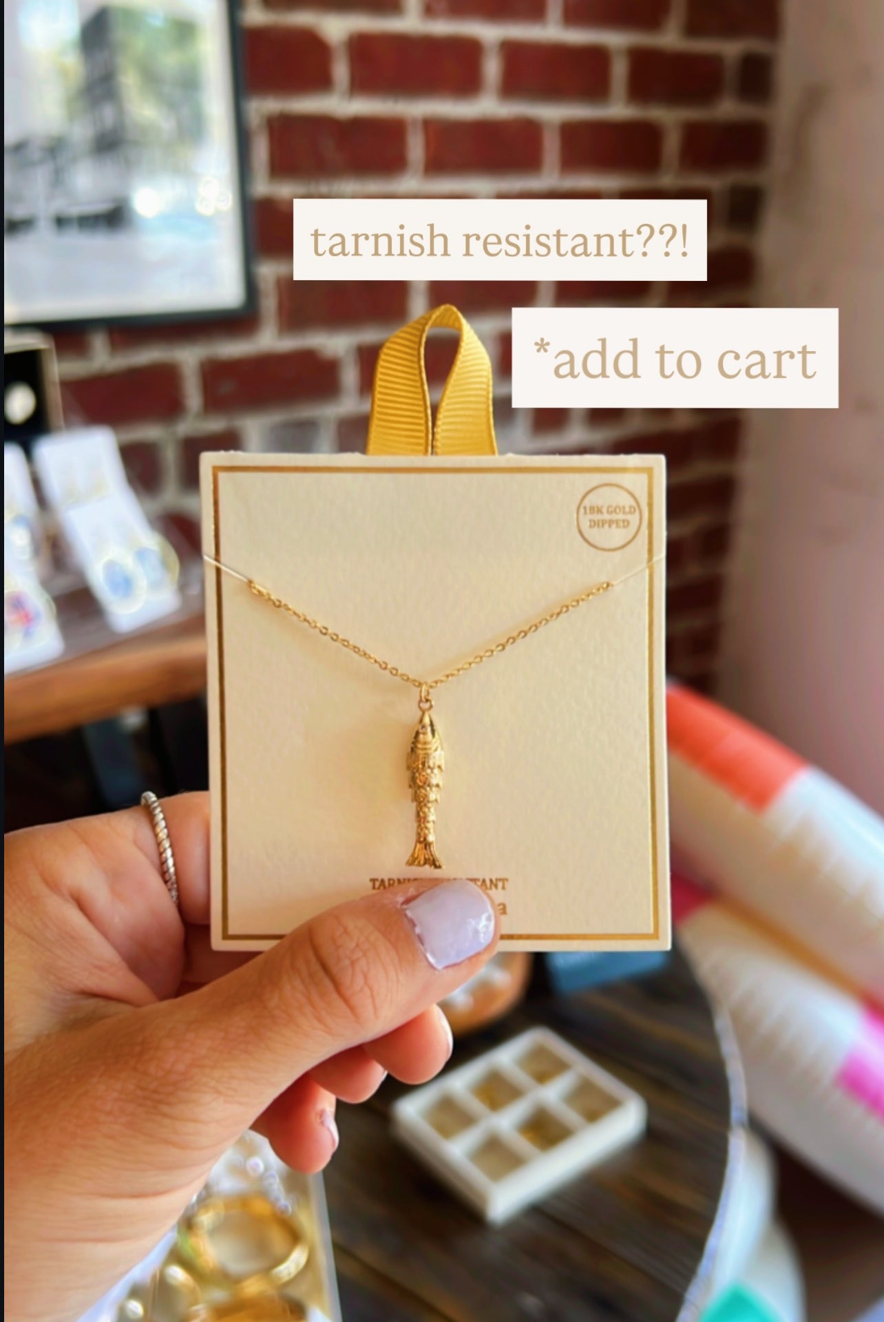 Gold Fish Necklace