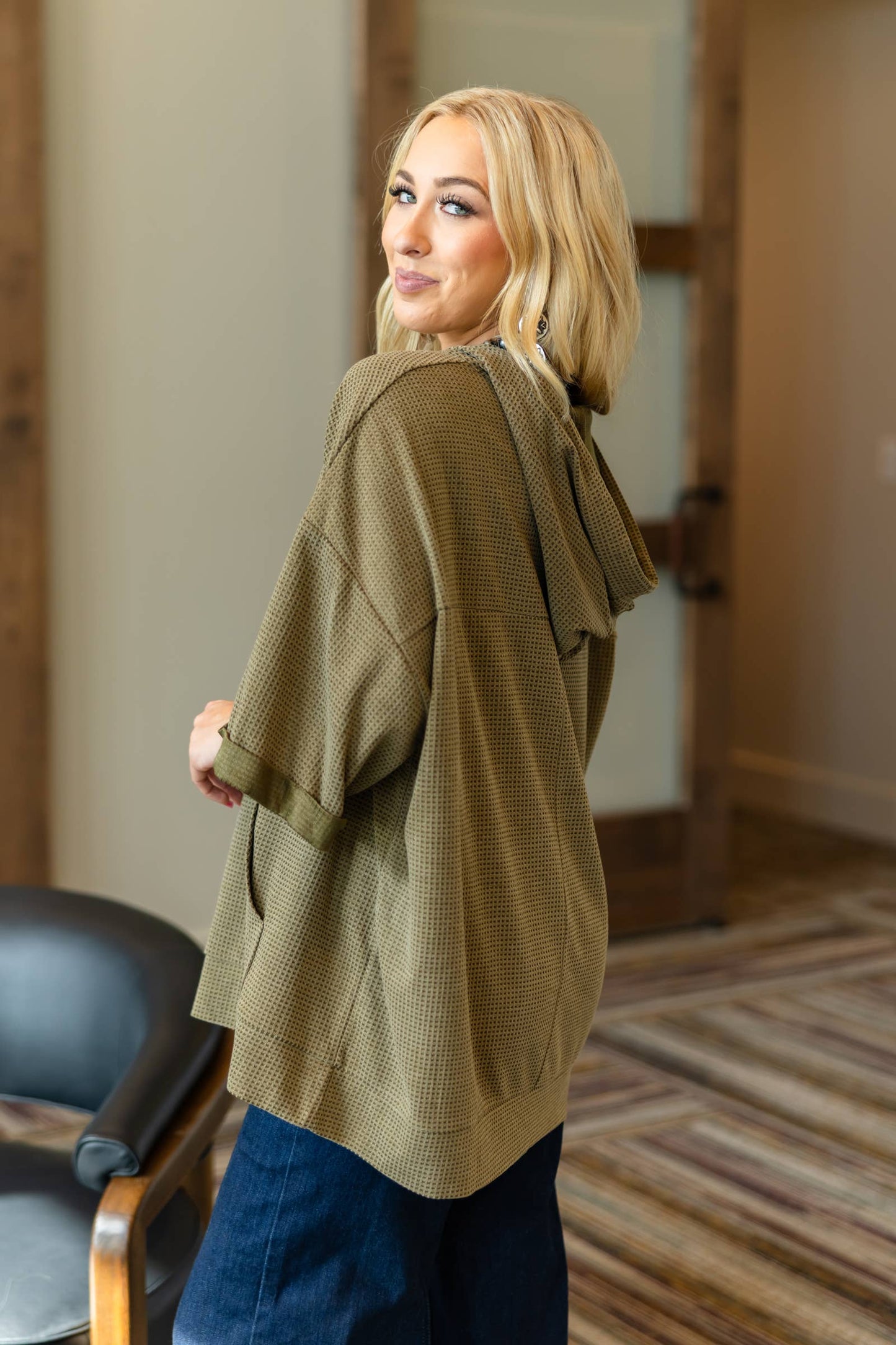 Two Tone Hoodie: Charcoal