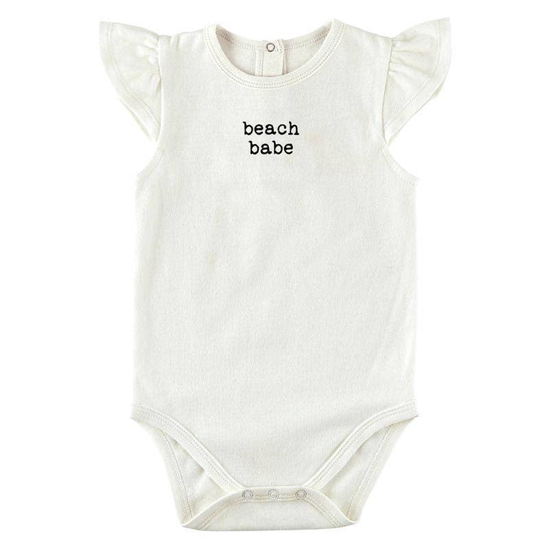 Ruffle Sleeve Snapshirt - Beach Babe: 6-12 mo