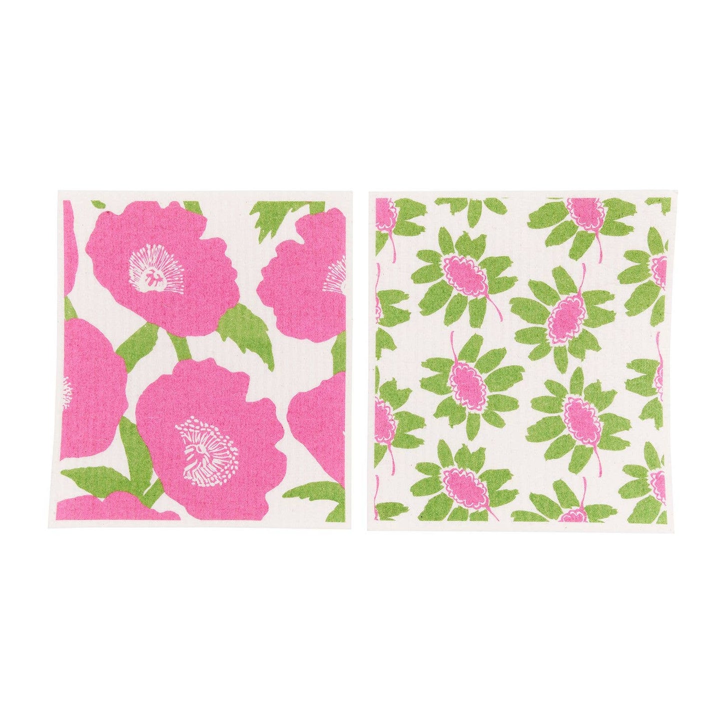 POPPIES PINK blu Cloths, set of 2