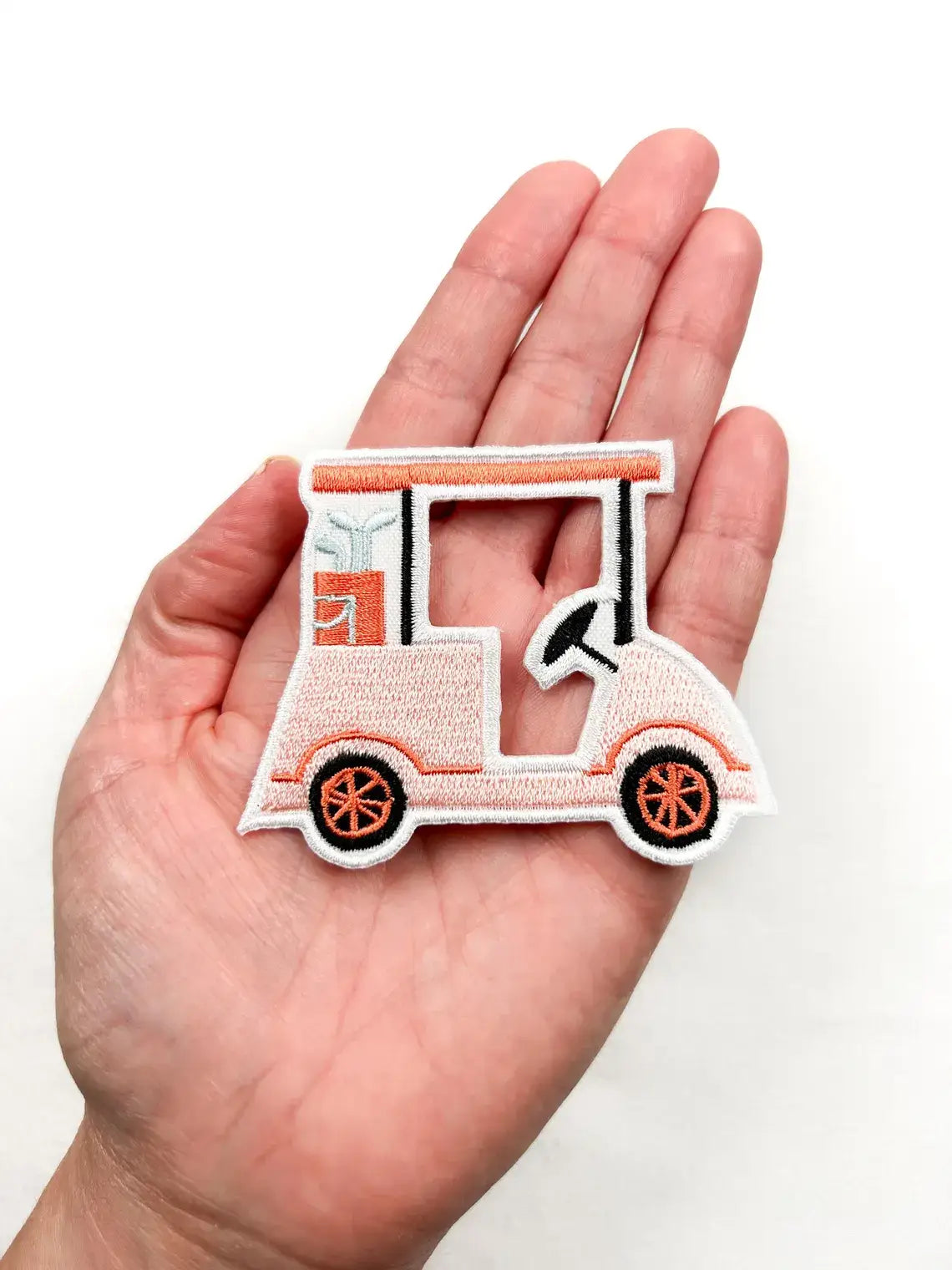 Pink Golf Cart Iron-On Patch