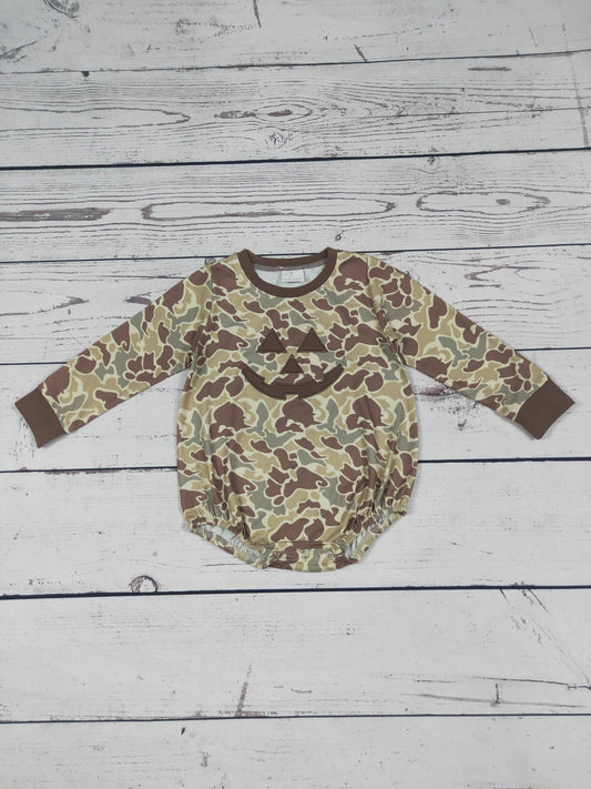 Camouflage Appliqué Halloween Baby Bubble: 3-6M