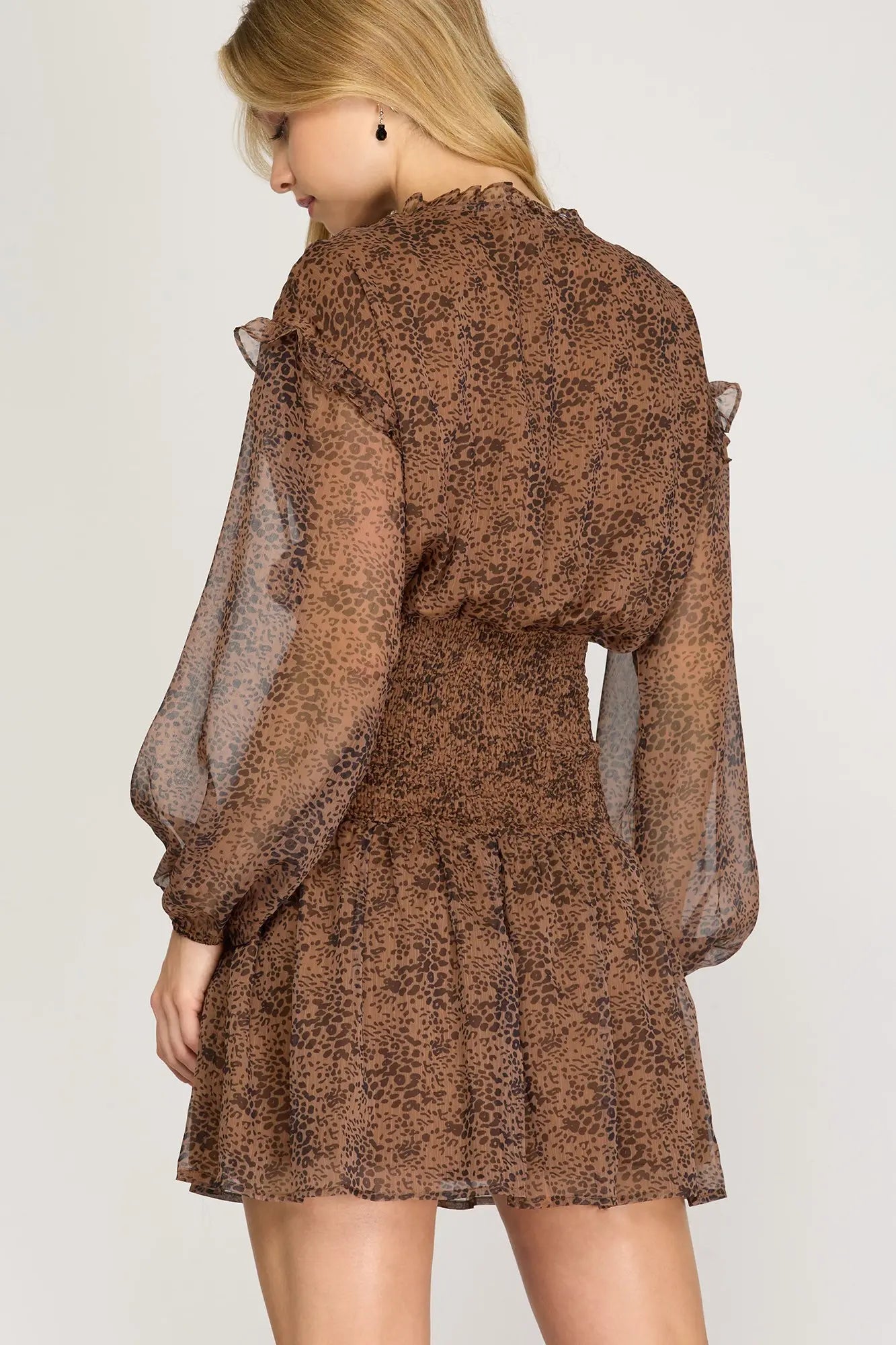 Mocha Leopard Dress