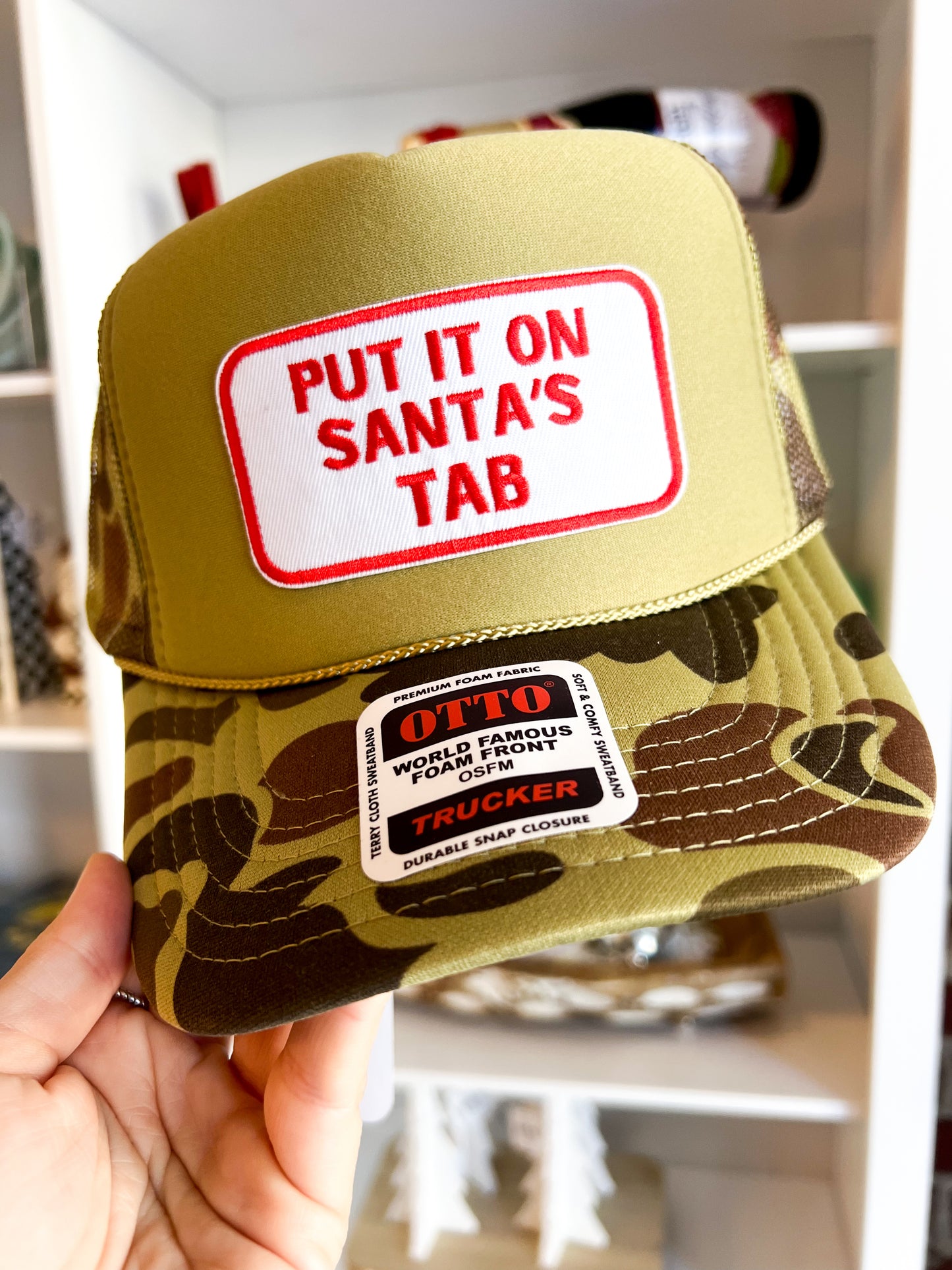 Put It On Santas Tab Trucker Hat