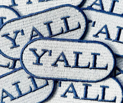 Blue Y'all Iron-on Patch