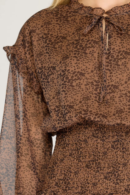 Mocha Leopard Dress