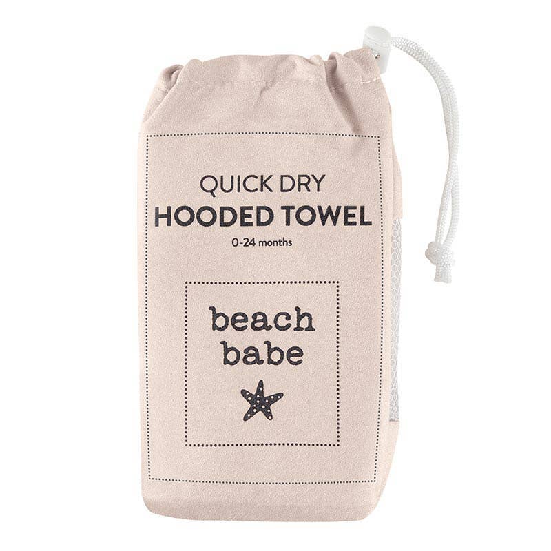 Quick Dry Baby Beach Towel with Hood - Beach Babe