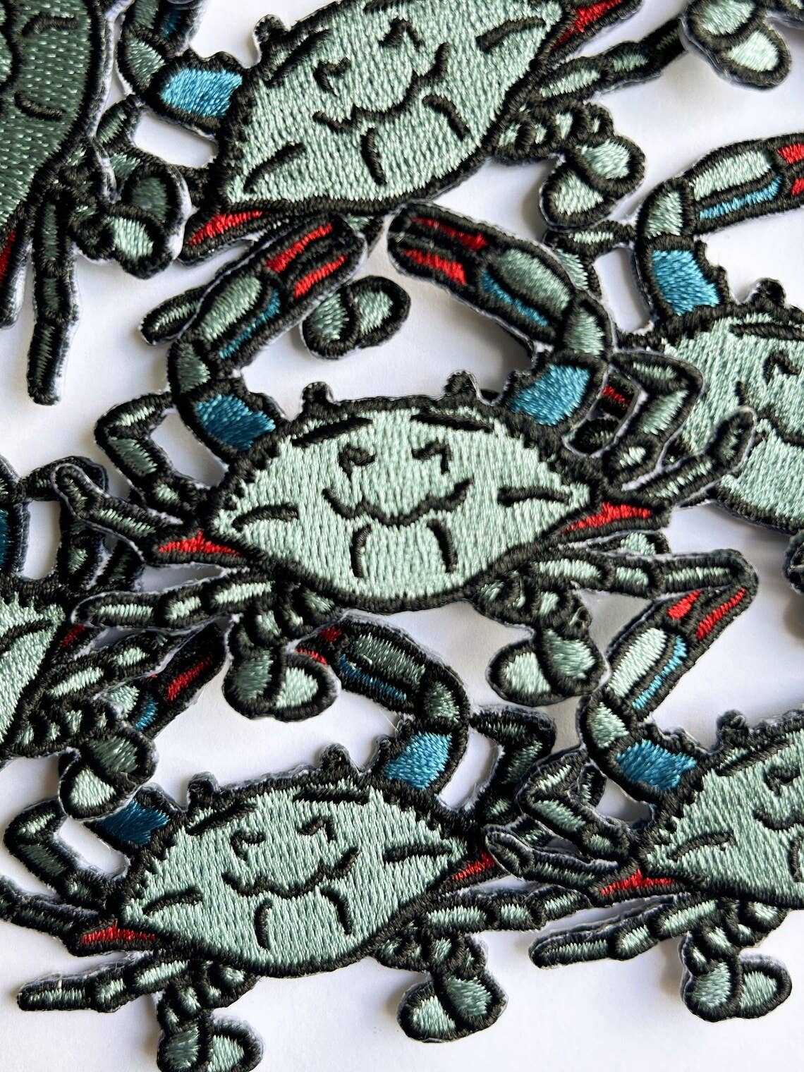 Blue Crab Iron On Patch