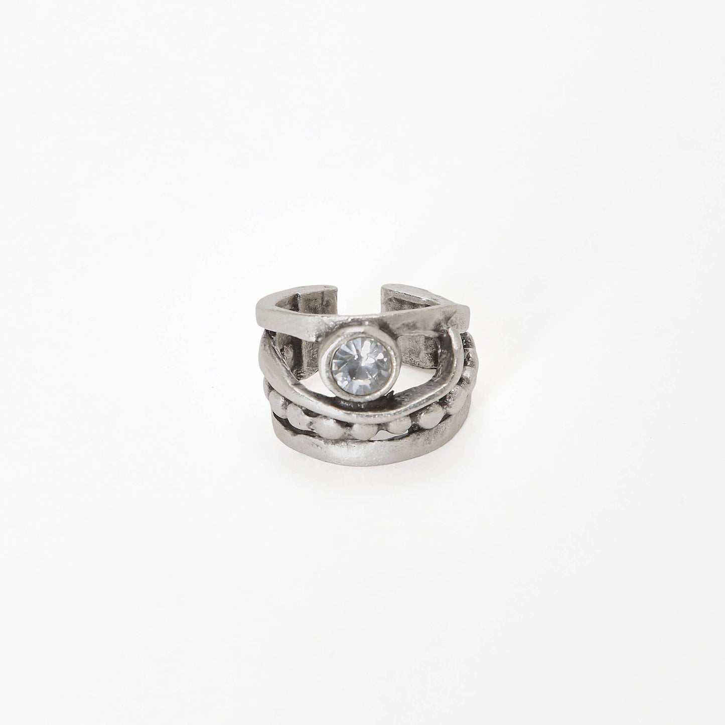 Handmade Crystal Brass Ring
