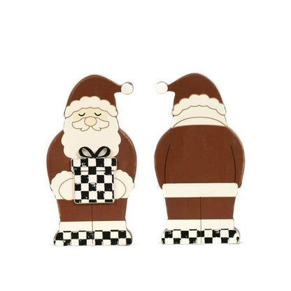 3x6 checkered Santa