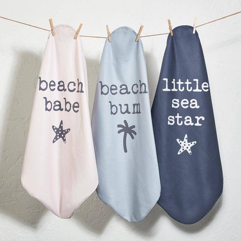 Quick Dry Baby Beach Towel with Hood - Beach Babe