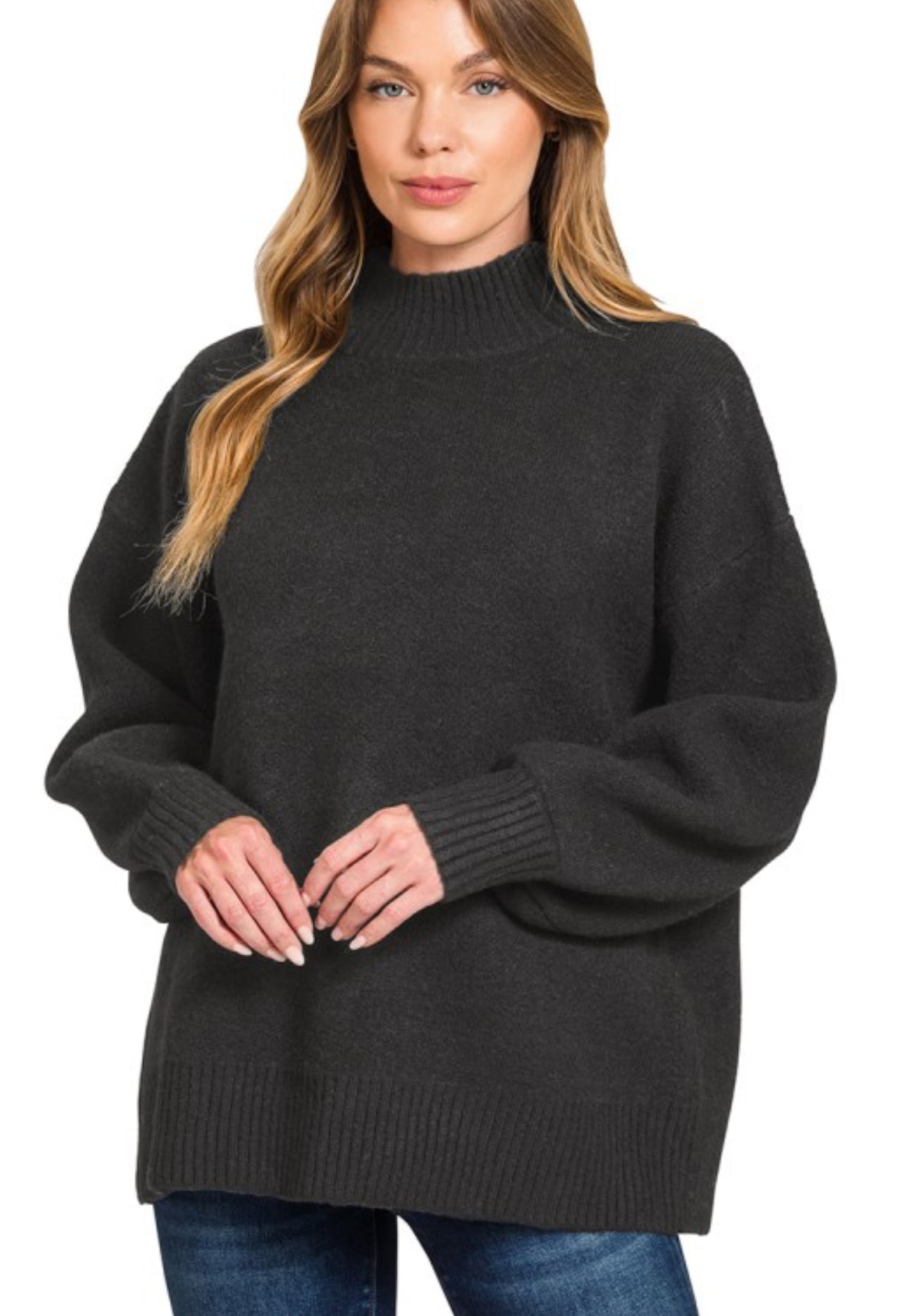 Black Mockneck Sweater
