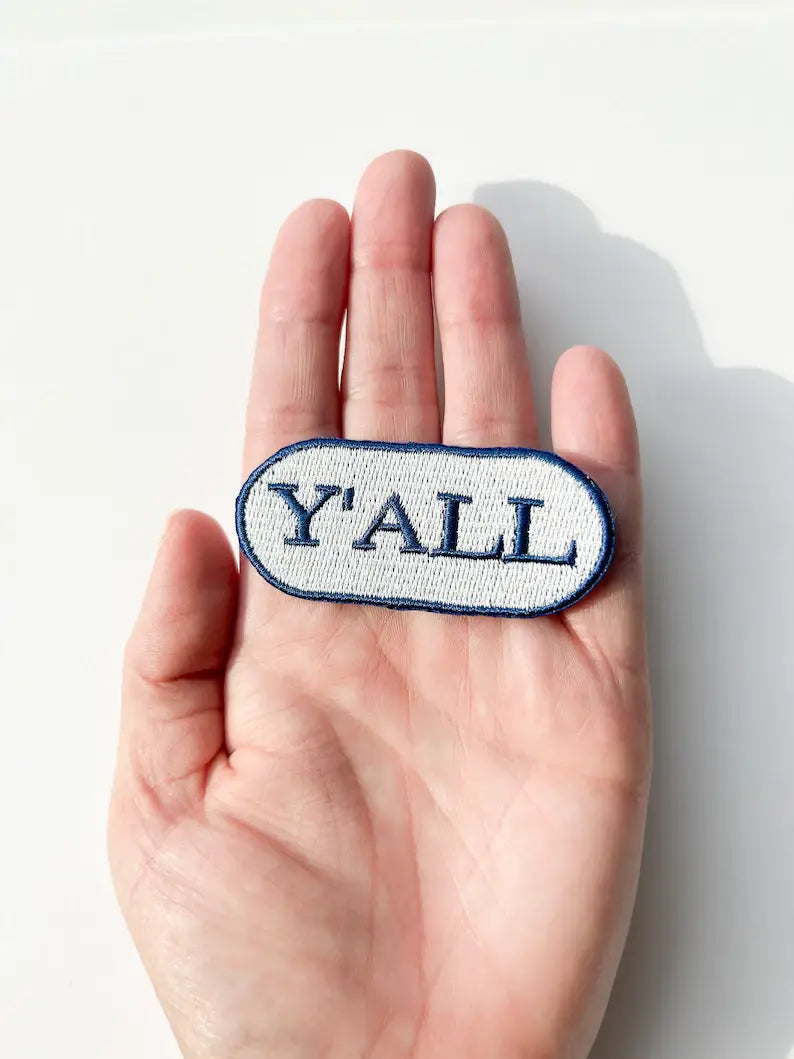 Blue Y'all Iron-on Patch