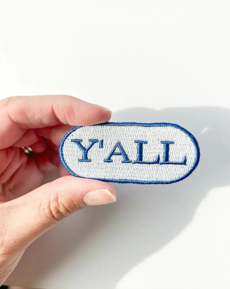 Blue Y'all Iron-on Patch