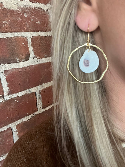 Oyster Hoop Earrings