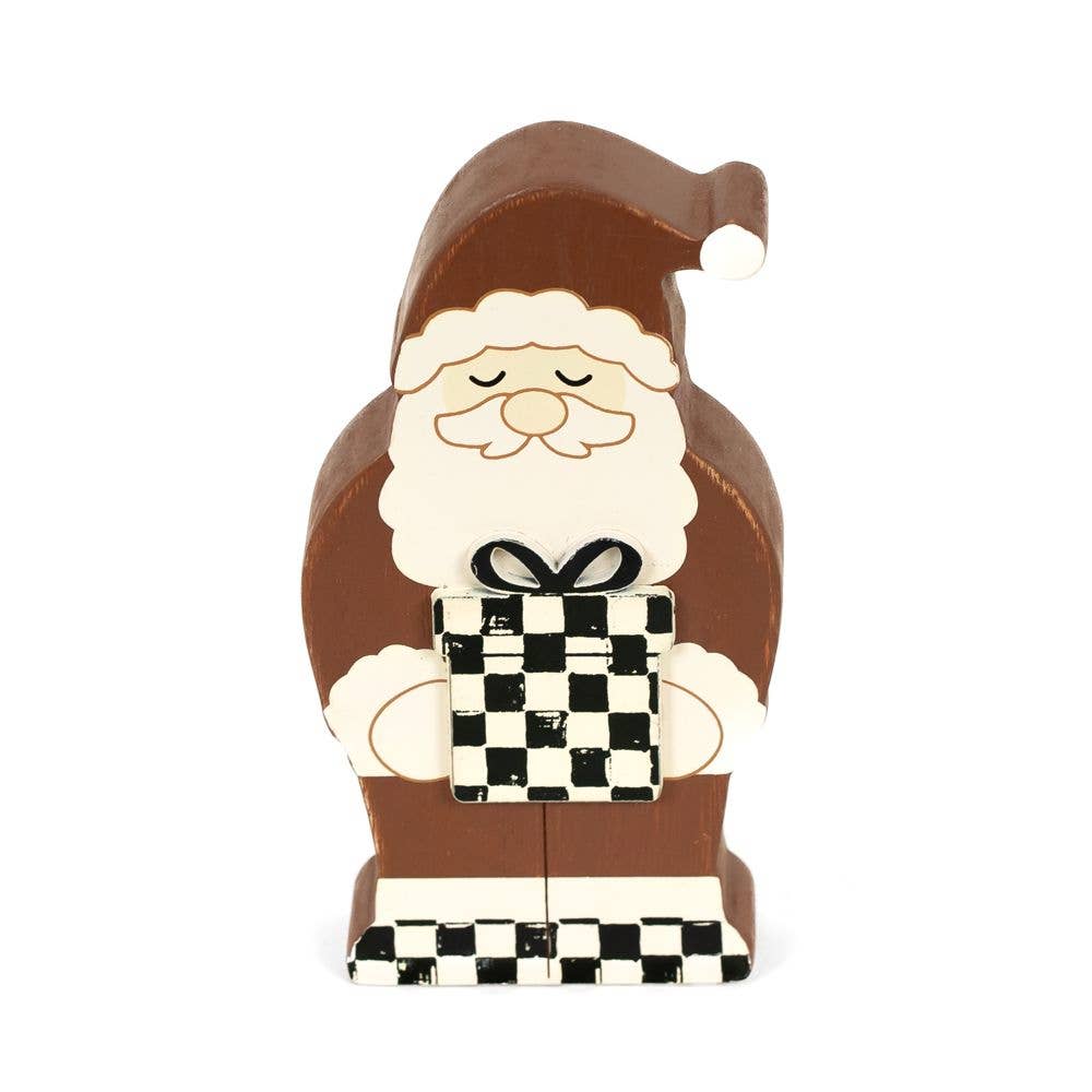 3x6 checkered Santa