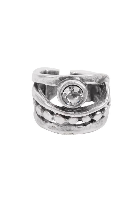 Handmade Crystal Brass Ring