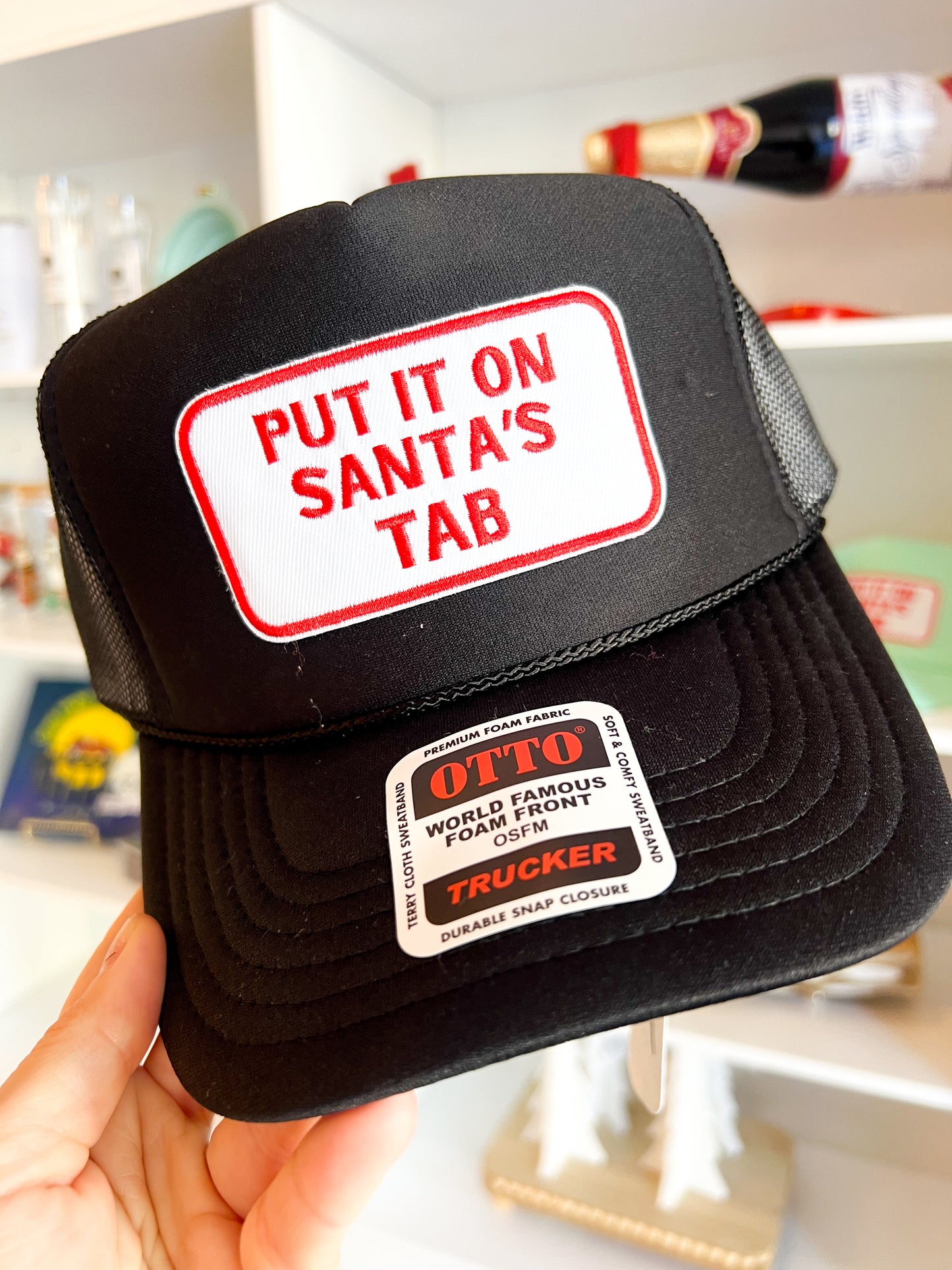 Put It On Santas Tab Trucker Hat