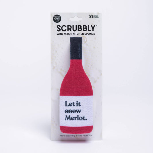 Holiday Scrubbly™ Sponge - Let it Merlot