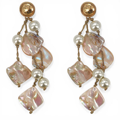 Chunky Shell & Pearl Earrings
