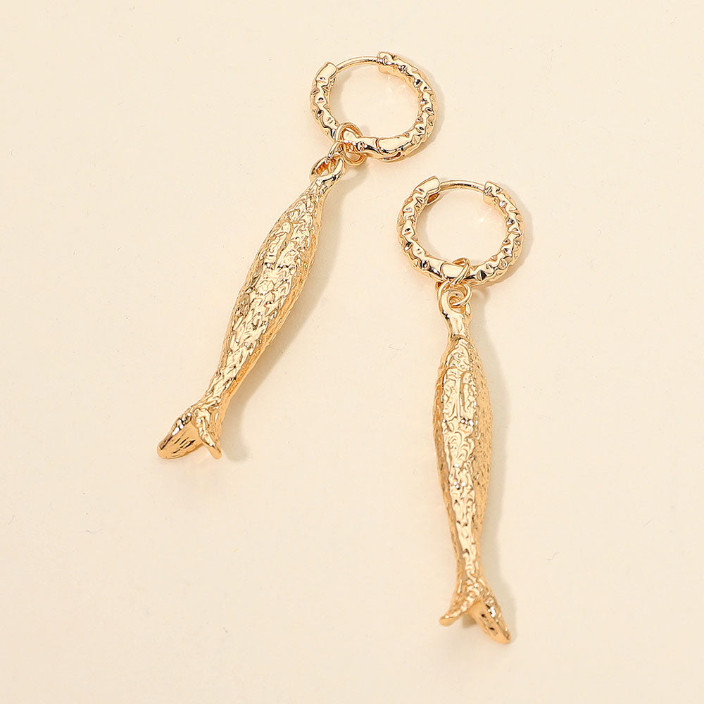 Fish Dangle Hoops