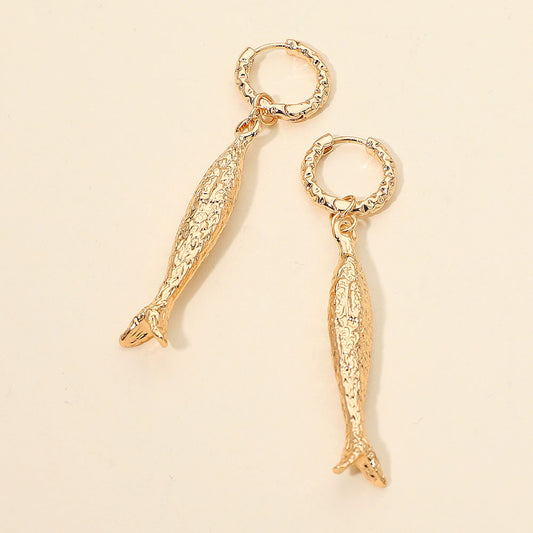 Fish Dangle Hoops