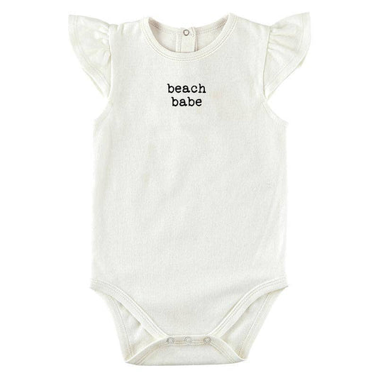 Ruffle Sleeve Snapshirt - Beach Babe: 6-12 mo