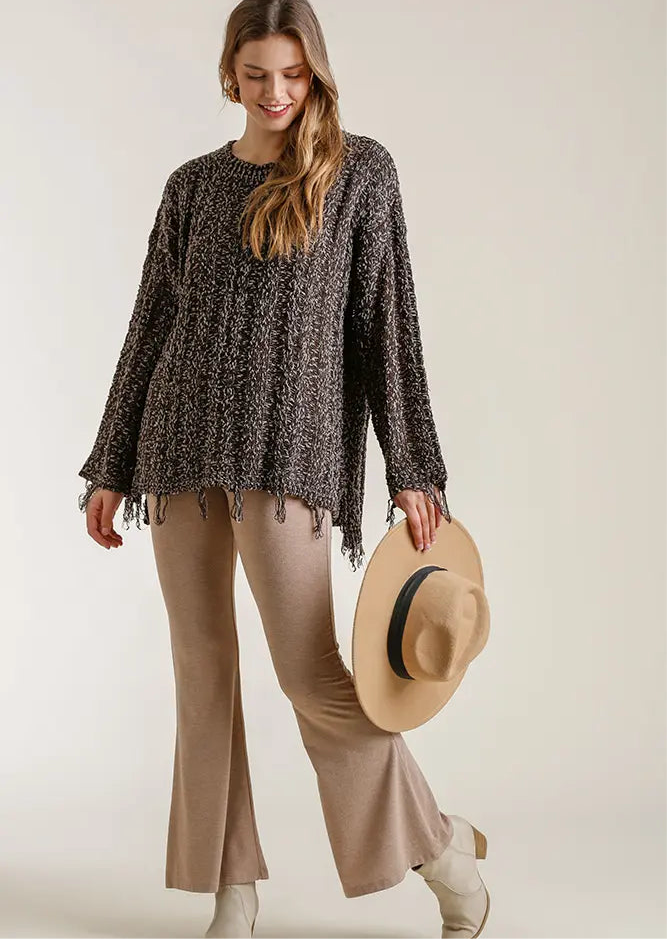 Distressed Brown Sweater