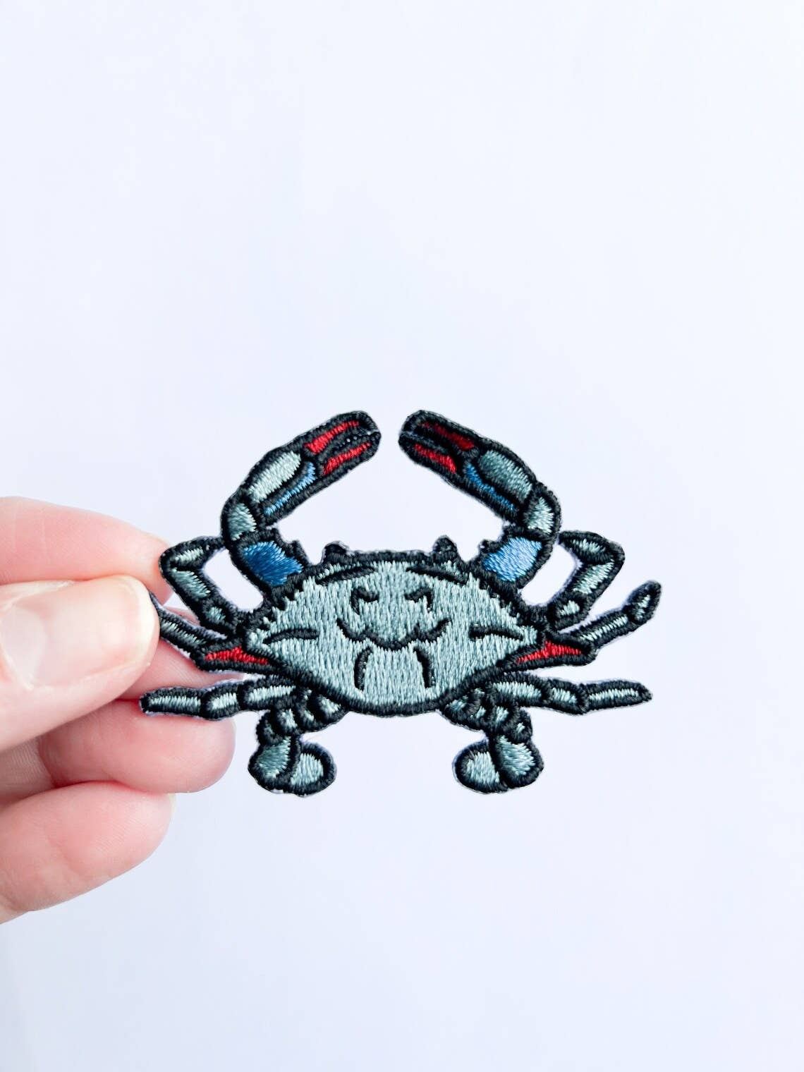 Blue Crab Iron On Patch
