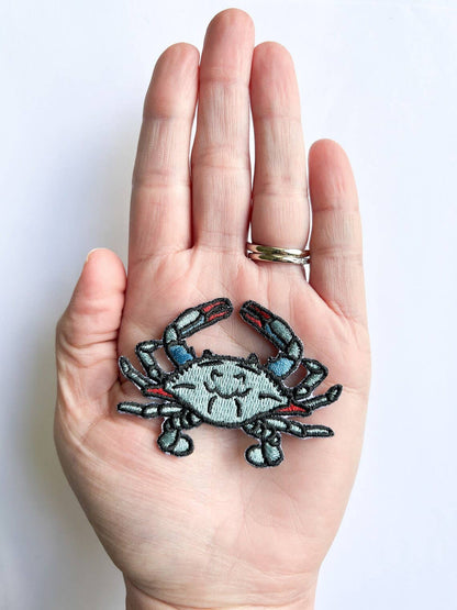 Blue Crab Iron On Patch