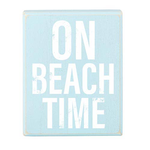4x5 Blu Box Sign-Beach Time